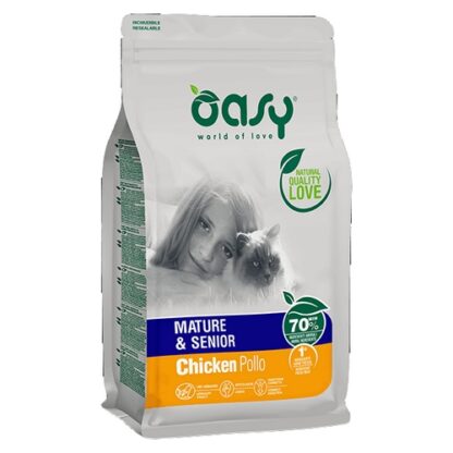 Oasy gatto mature&senior pollo 1,5 kg